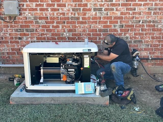 Residential standby generator needing professional repair.